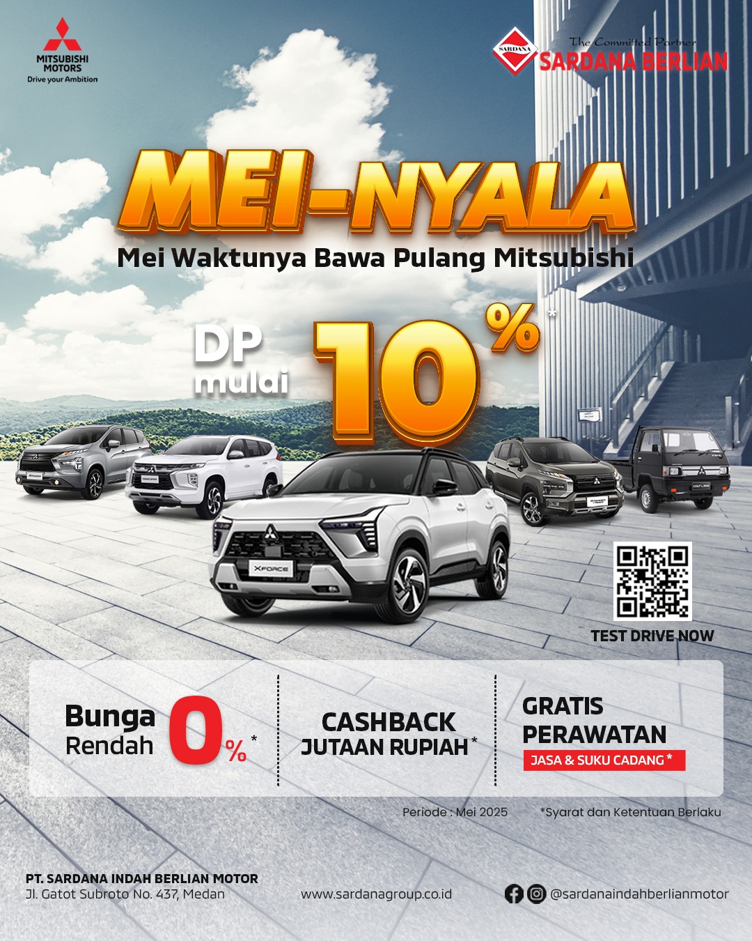 Harga, promo dan simulasi kredit Mitsubishi Medan 2025